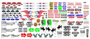 KFS 1/24 美式卡車用 廠牌 車艙 水貼紙 (KF